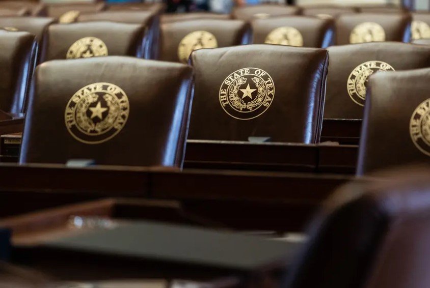 Chairs in the House Chamber at the Texas Capitol on June 21, 2021. Abbott’s office did not specify what legislative priorities will be included on the special session agenda and said in an advisory that such items “will be announced prior to the convening of the special session.”